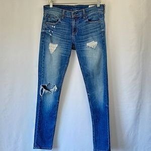 rag & bone Dre Distressed Jeans ERV'S Wash Size 27